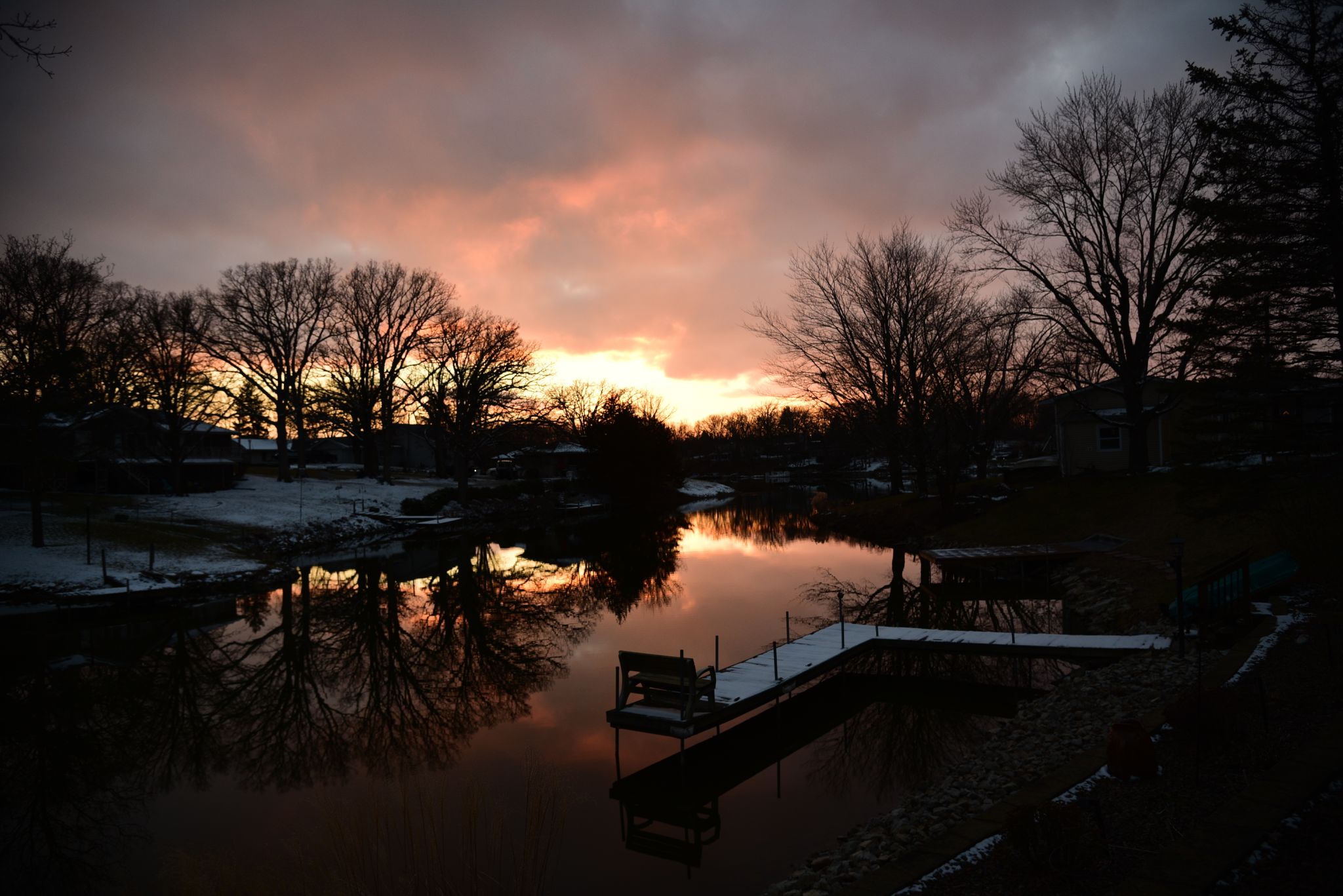 Beautiful December Evening at the Lake