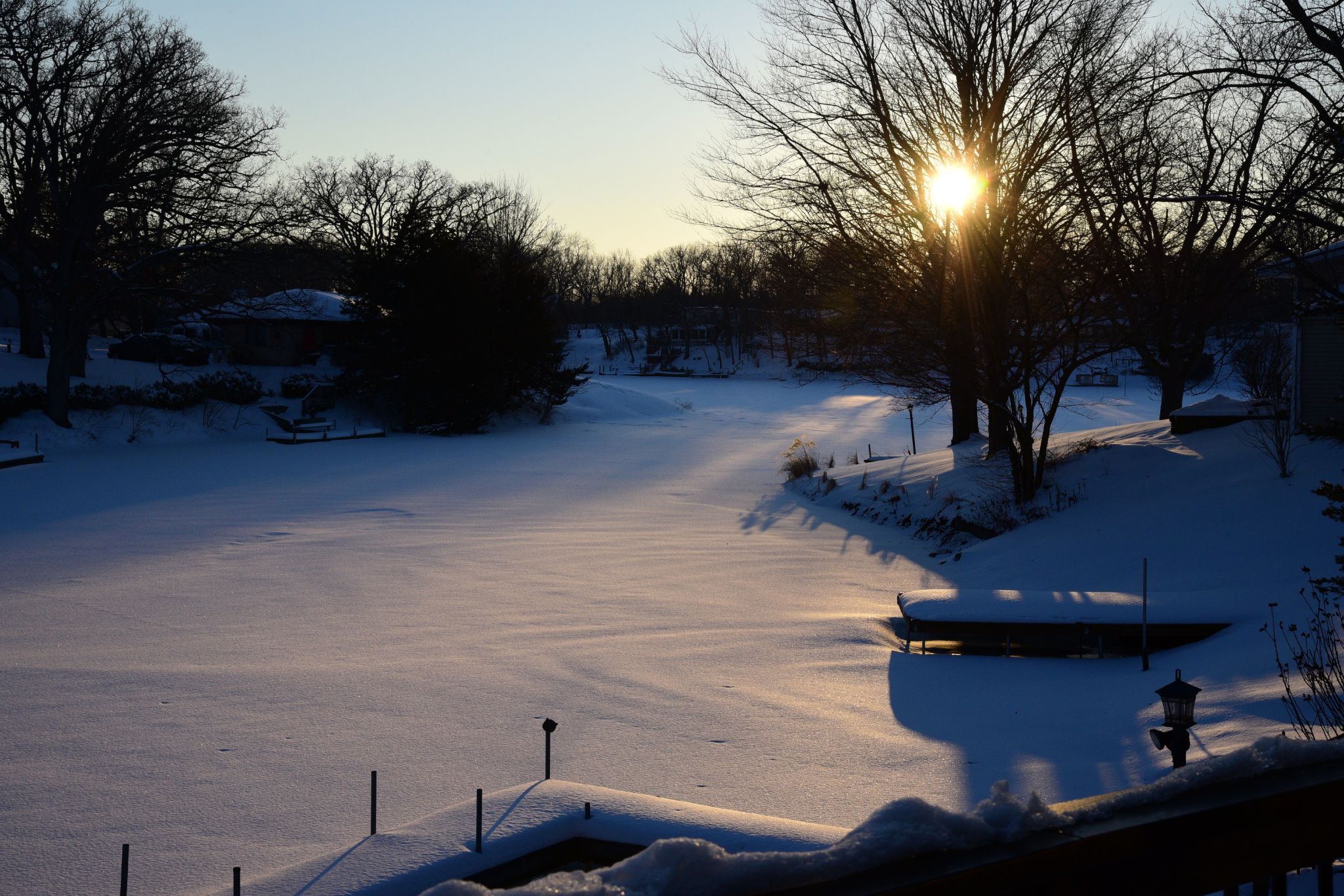 View down our channel